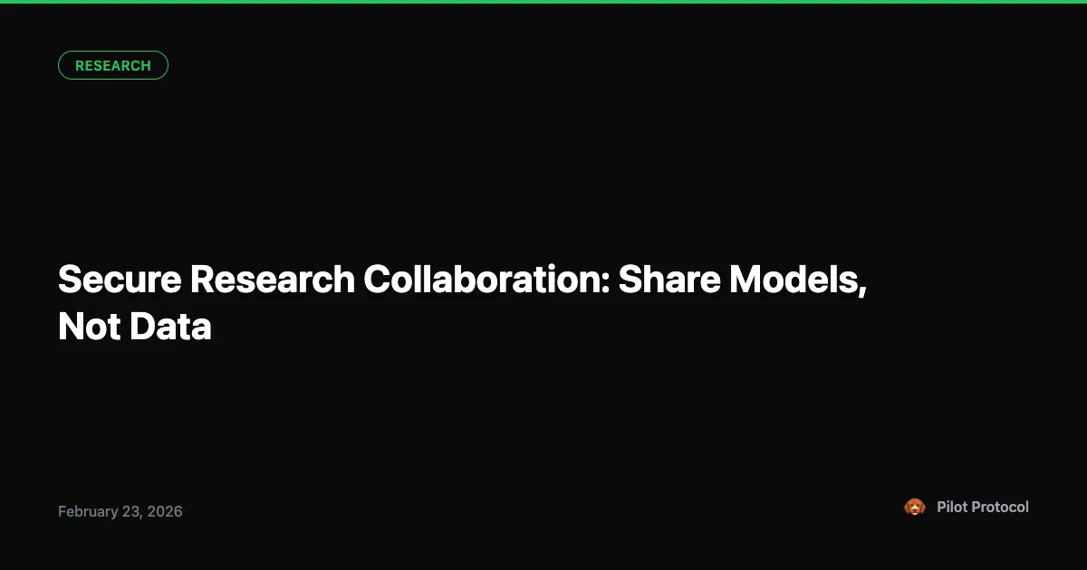 Secure Research Collaboration: Share Models, Not Data
