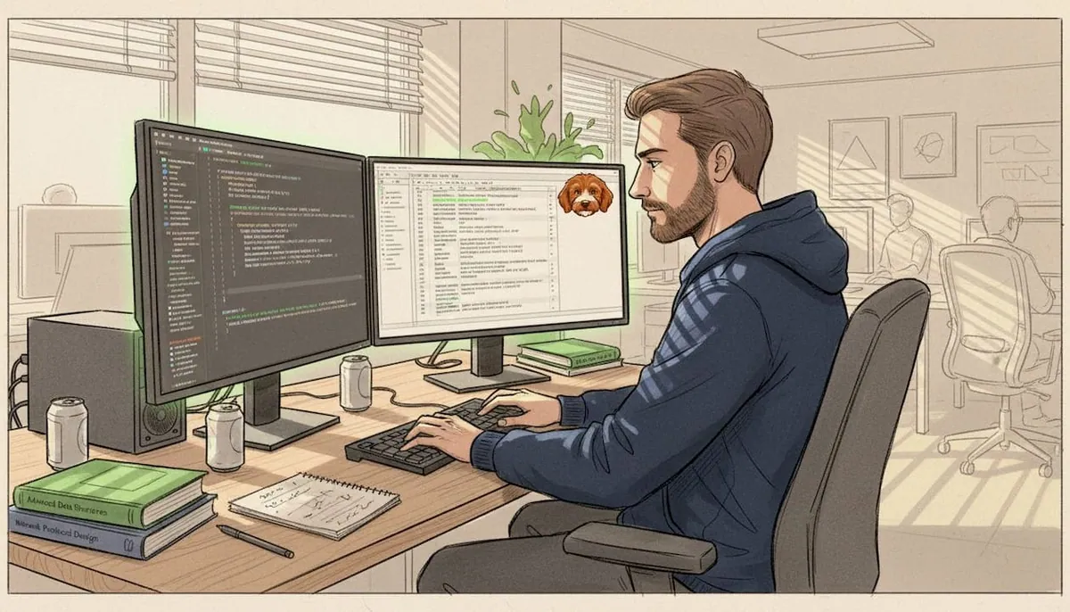 Engineer developing middleware for system translation